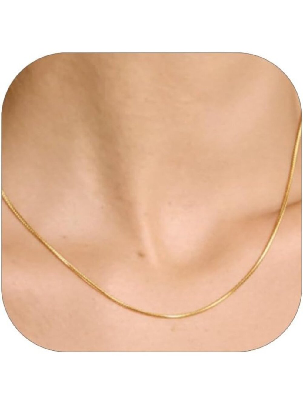 Elegant 14K Gold Plated Snake Chain Necklace - Multiple Sizes for Women